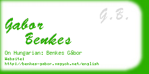 gabor benkes business card